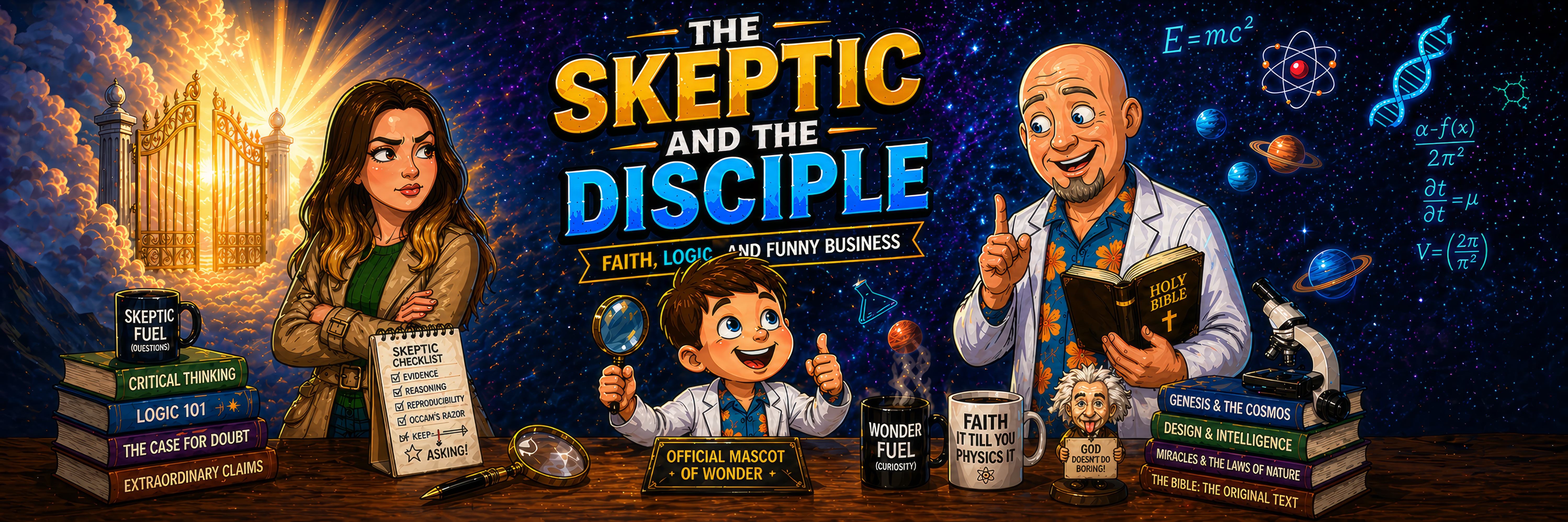 The Skeptic and The Disciple — video podcast banner