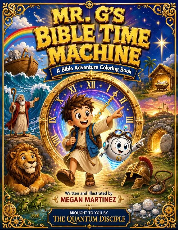 Cover of Mr. G's Bible Time Machine — A Bible Adventure Coloring Book